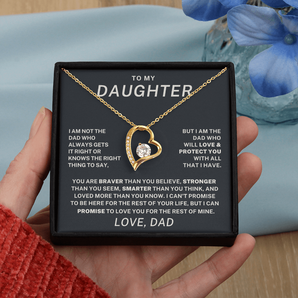 To My Daughter β I Will Always Love & Protect You - Forever Love Necklace (From Dad)