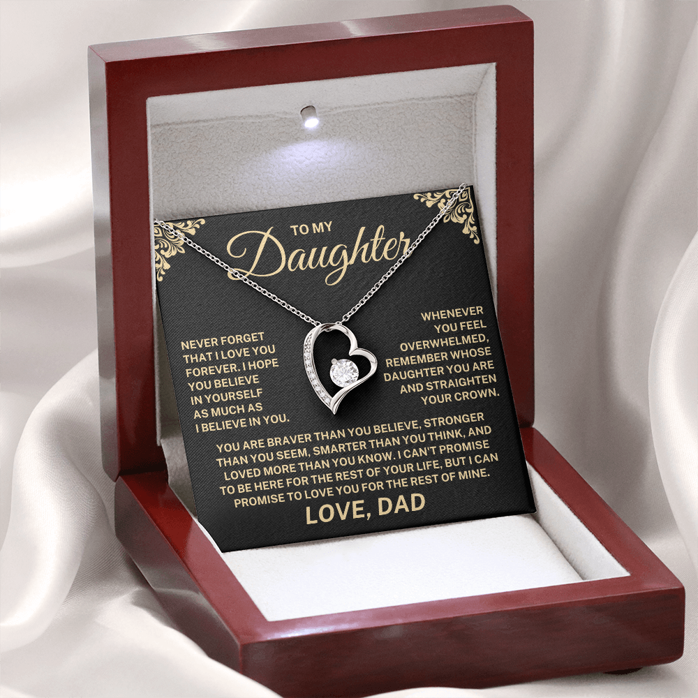 To My Daughter – Never Forget I Love You Forever Necklace (From Dad)