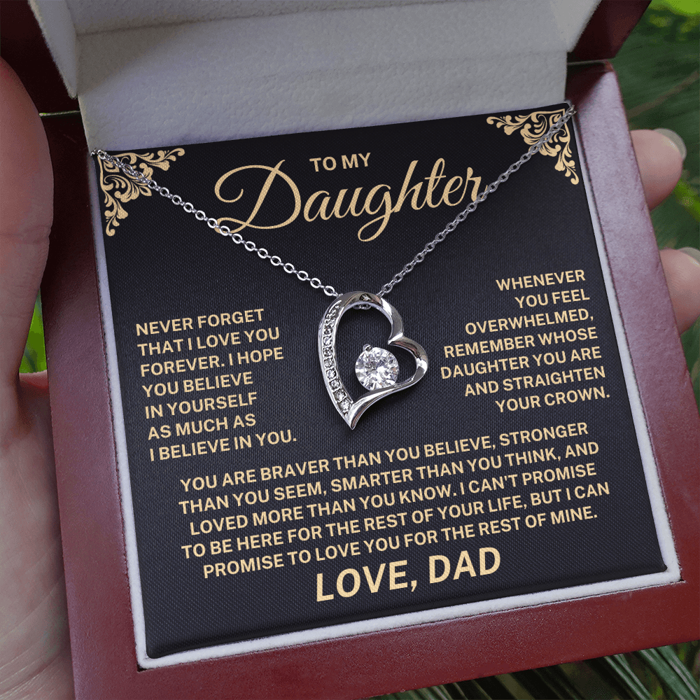 To My Daughter – Never Forget I Love You Forever Necklace (From Dad)