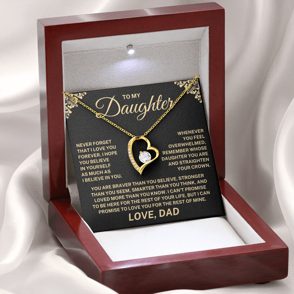 To My Daughter – Never Forget I Love You Forever Necklace (From Dad)