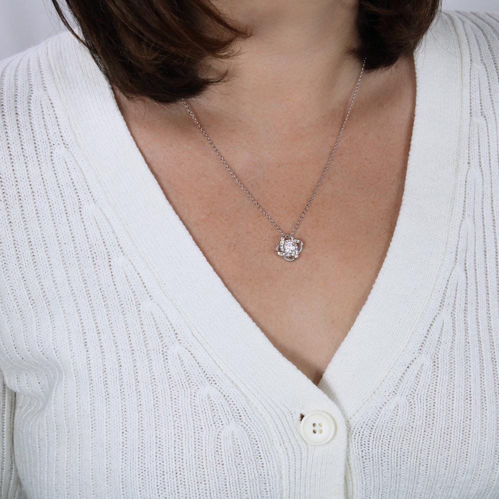 To My Daughter – Never Forget I Love You Love Knot Necklace (From Dad)