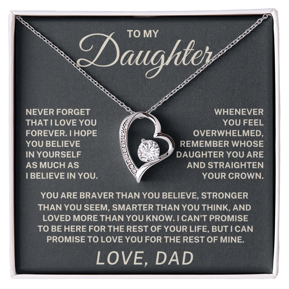 To My Daughter – Never Forget I Love You Forever Necklace (From Dad)